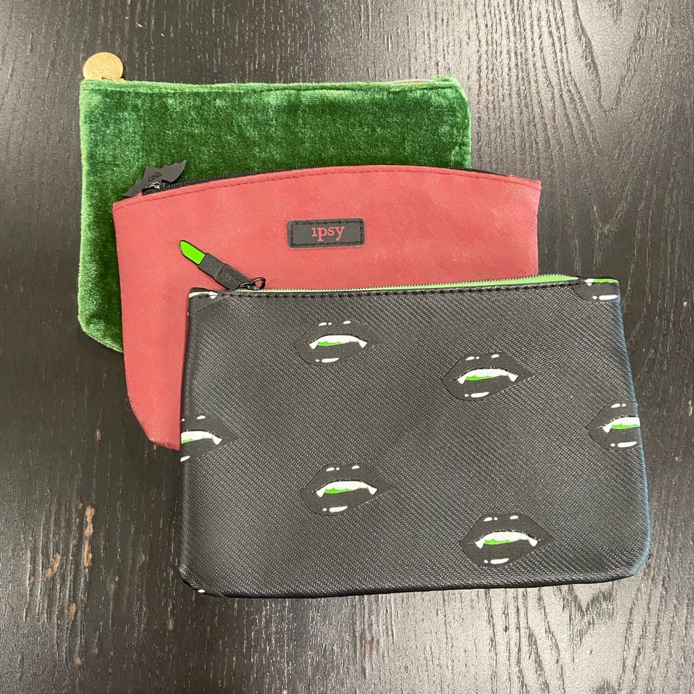 Ipsy clutch bundle (three zippered bags)